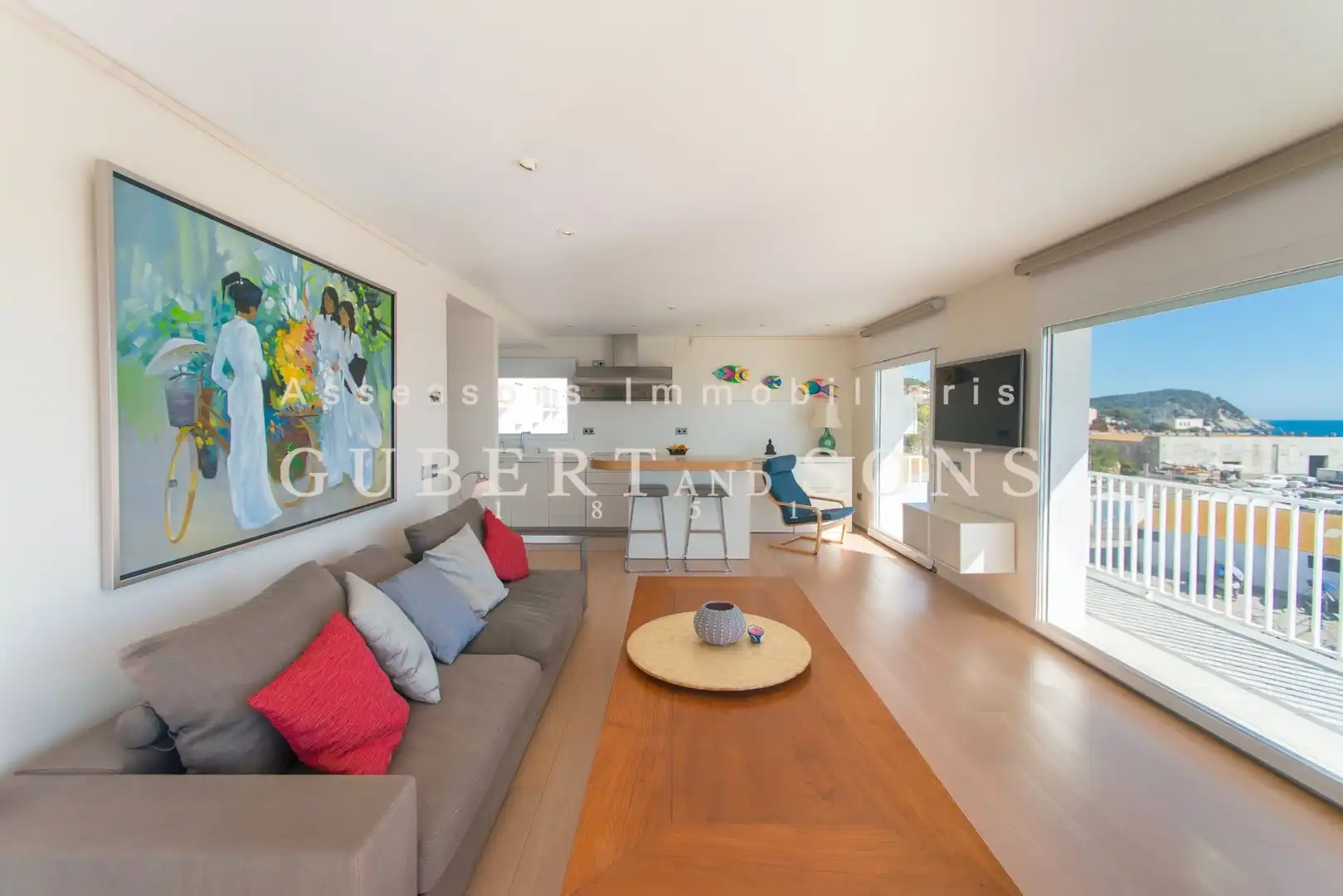 Sala de estar de Piso en venta en Palamós con Aire acondicionado, Calefacción y Terraza