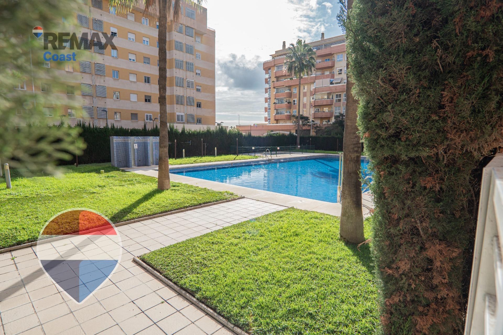 Swimming pool of Flat for sale in Málaga Capital  with Air Conditioner, Private garden and Storage room