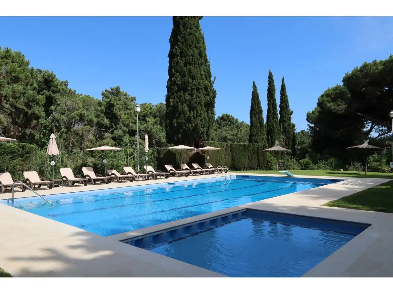 Swimming pool of Detached homes for sale in Lloret de Mar  with Air Conditioner, Heating and Private garden