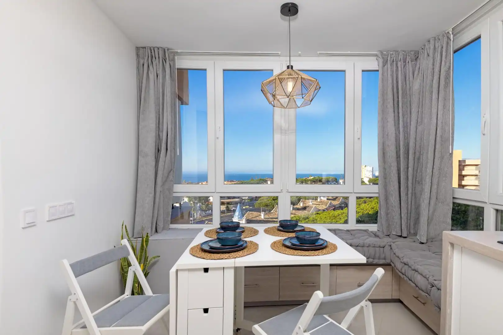 Esszimmer von Wohnung zum Verkauf in Mijas mit Privatgarten und Gemeinschaftspool