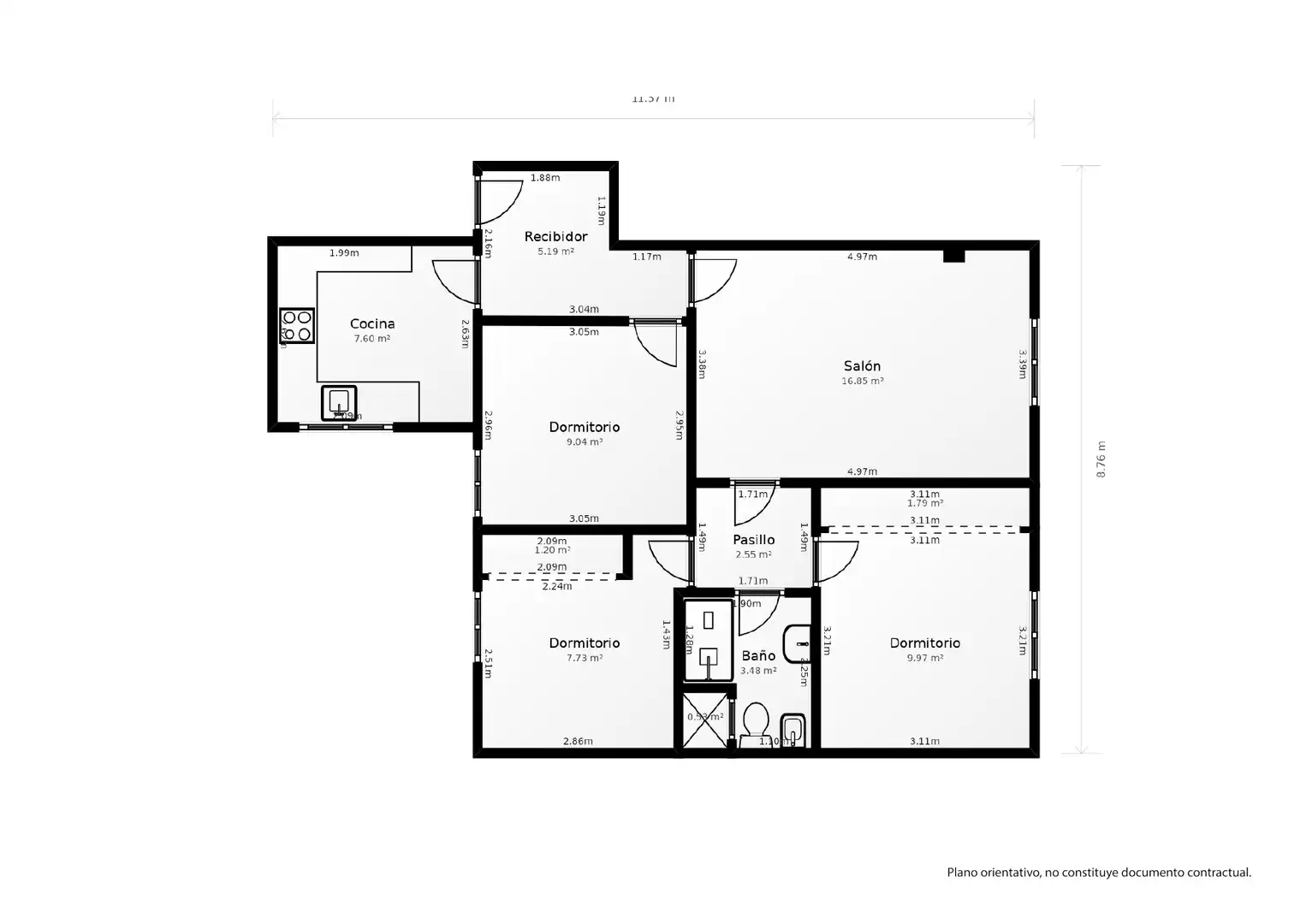 Flat for rent in Madrid  with Air Conditioner, Heating and Oven