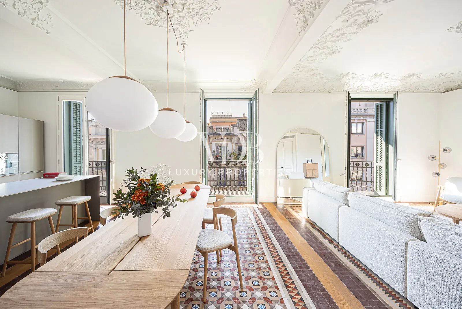 Living room of Apartment for sale in  Barcelona Capital  with Air Conditioner, Terrace and Furnished