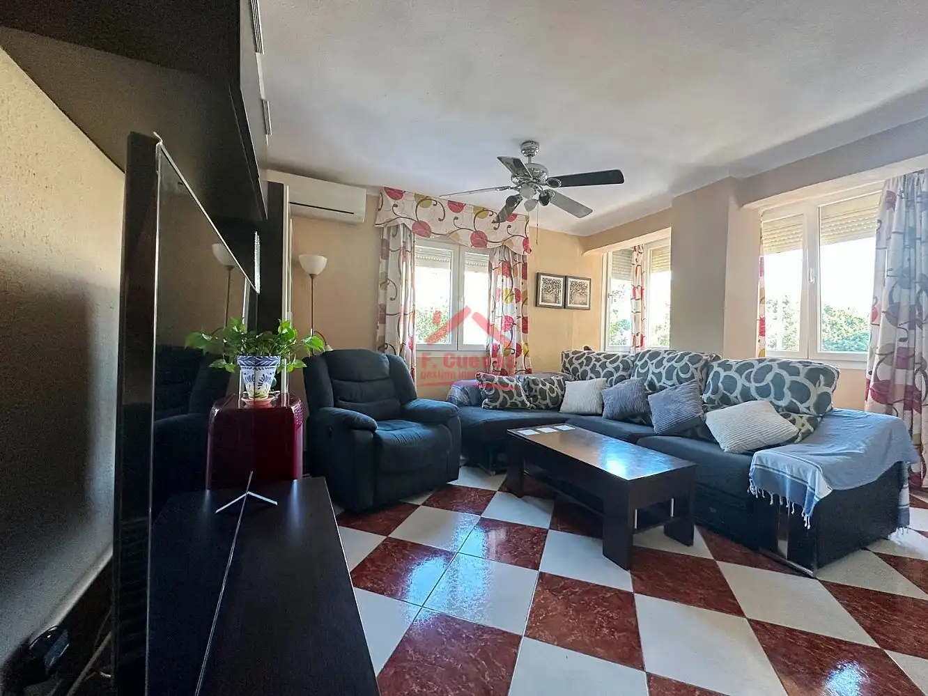 Wohnzimmer von Wohnungen zum Verkauf in Málaga mit Klimaanlage und Heizung