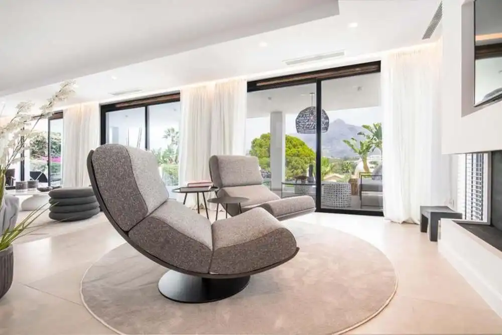 Living room of Houses for rent in Marbella  with Air Conditioner, Terrace and Swimming Pool