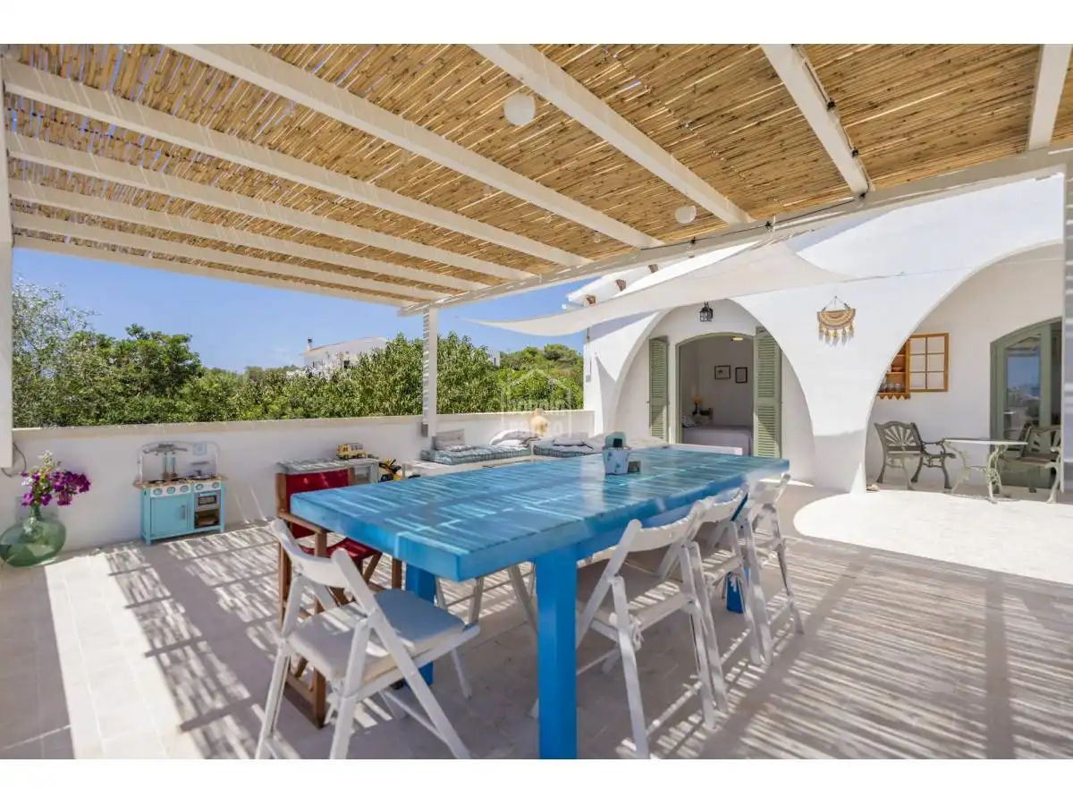 Terraza de Casa o chalet en venta en Sant Lluís con Jardín privado, Terraza y Piscina