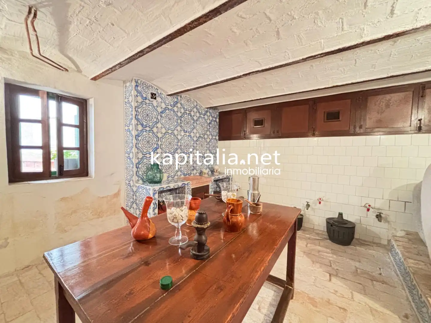 Cuina de Finca rústica en venda en Cocentaina amb Jardí privat, Terrassa i Traster