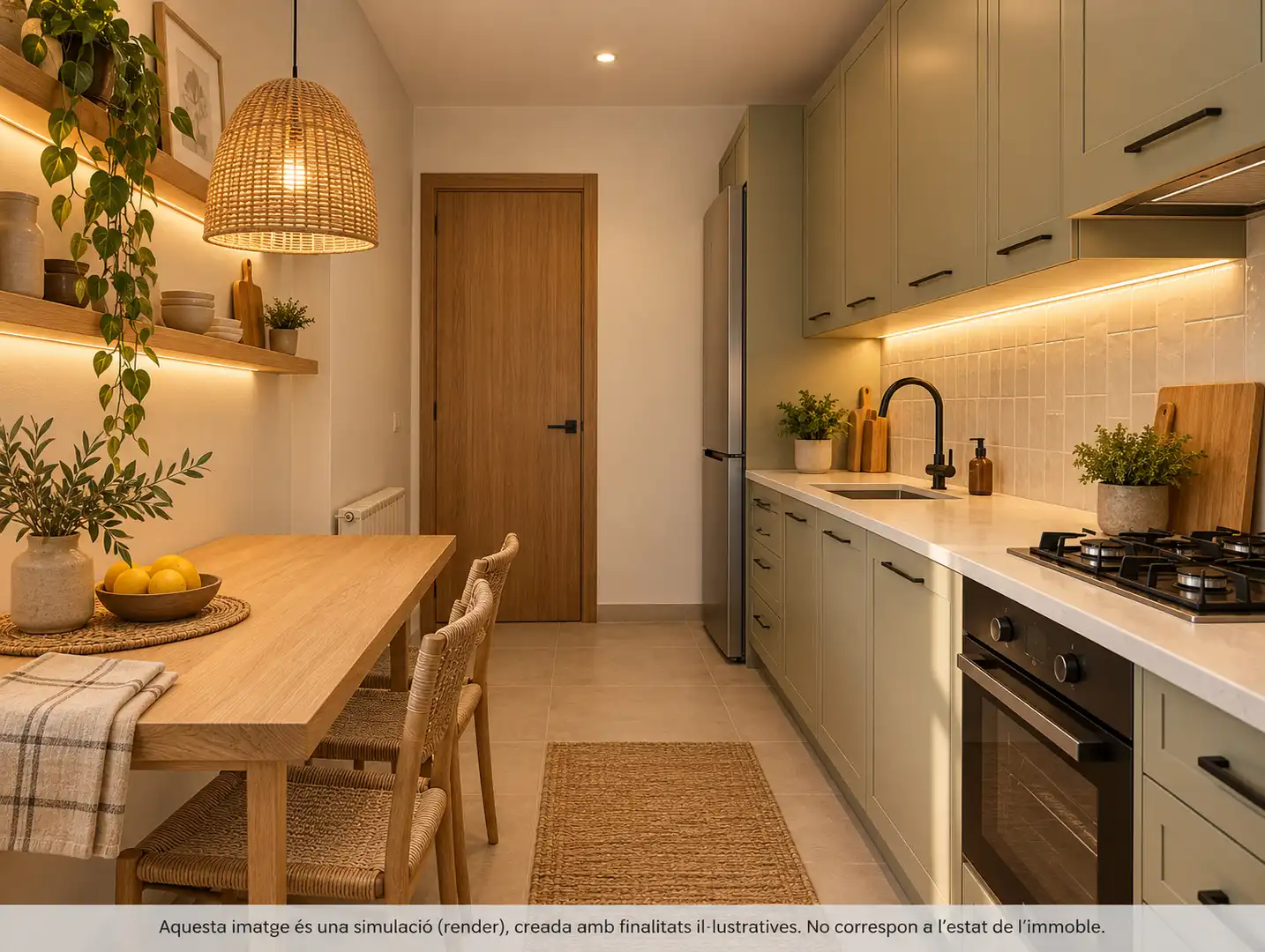 Cocina de Piso en venta en Torelló con Calefacción, Trastero y Amueblado