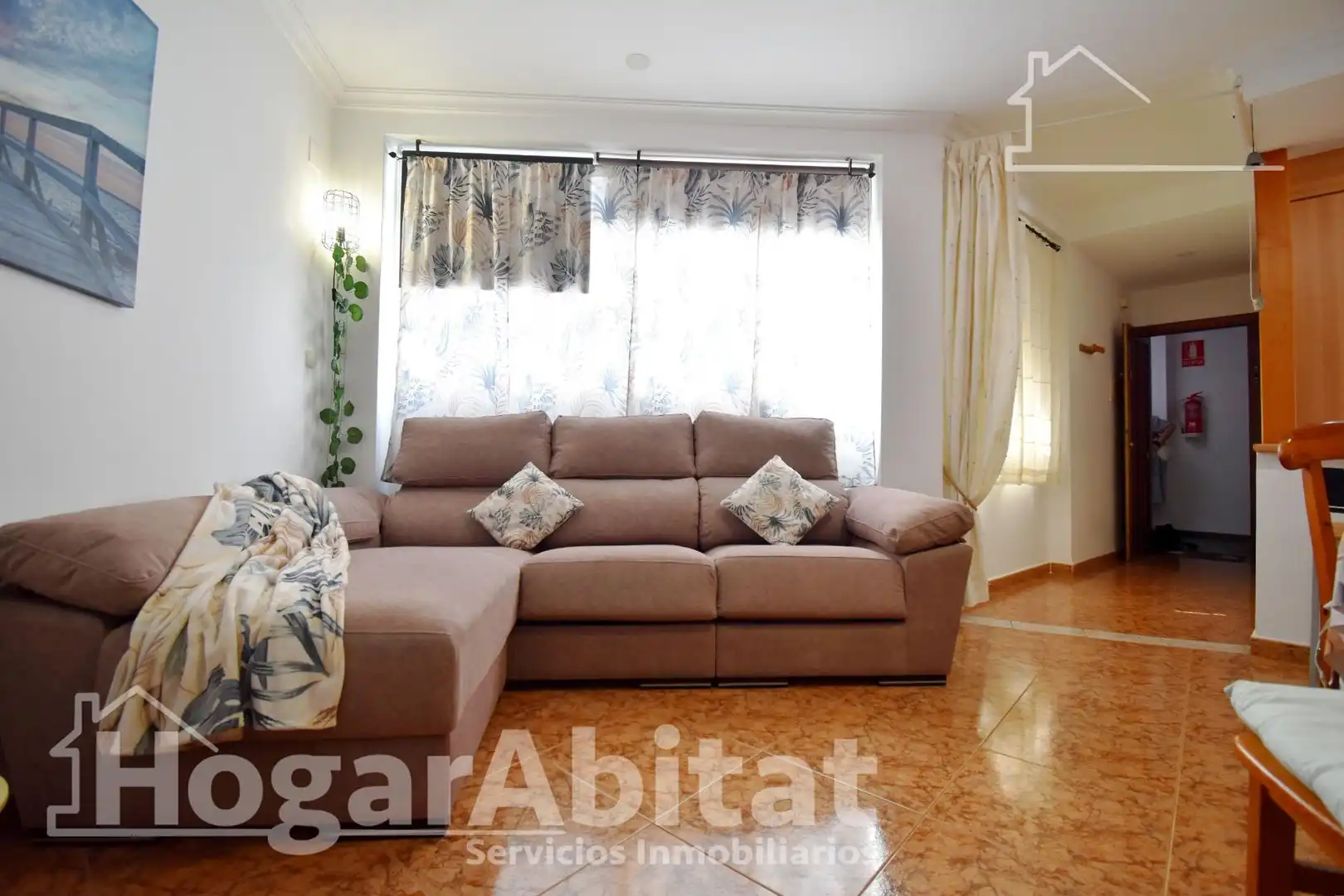 Sala d'estar de Pis de lloguer en Oliva amb Aire condicionat, Calefacció i Terrassa