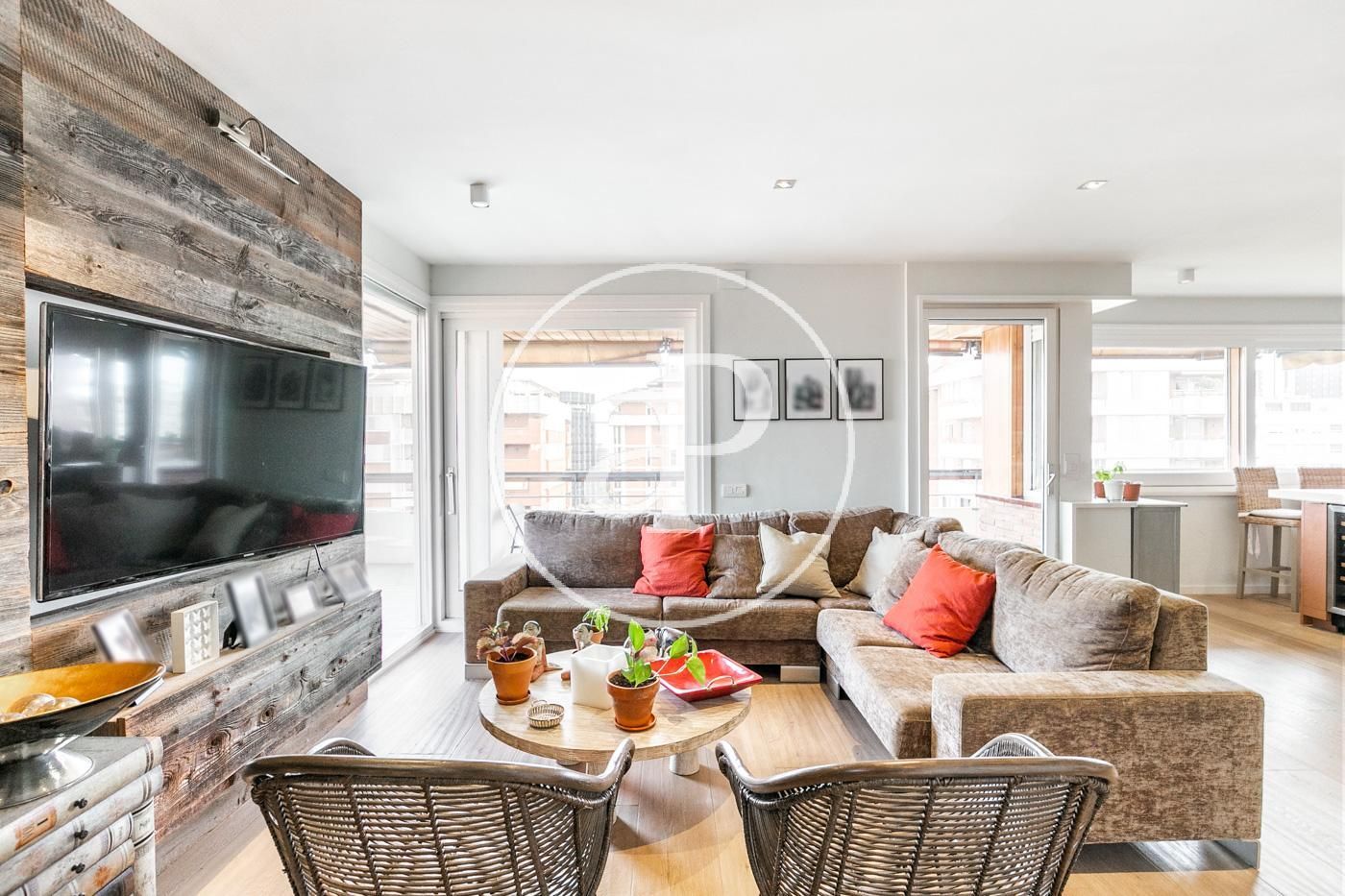 Living room of Flat to rent in  Barcelona Capital  with Air Conditioner, Heating and Private garden