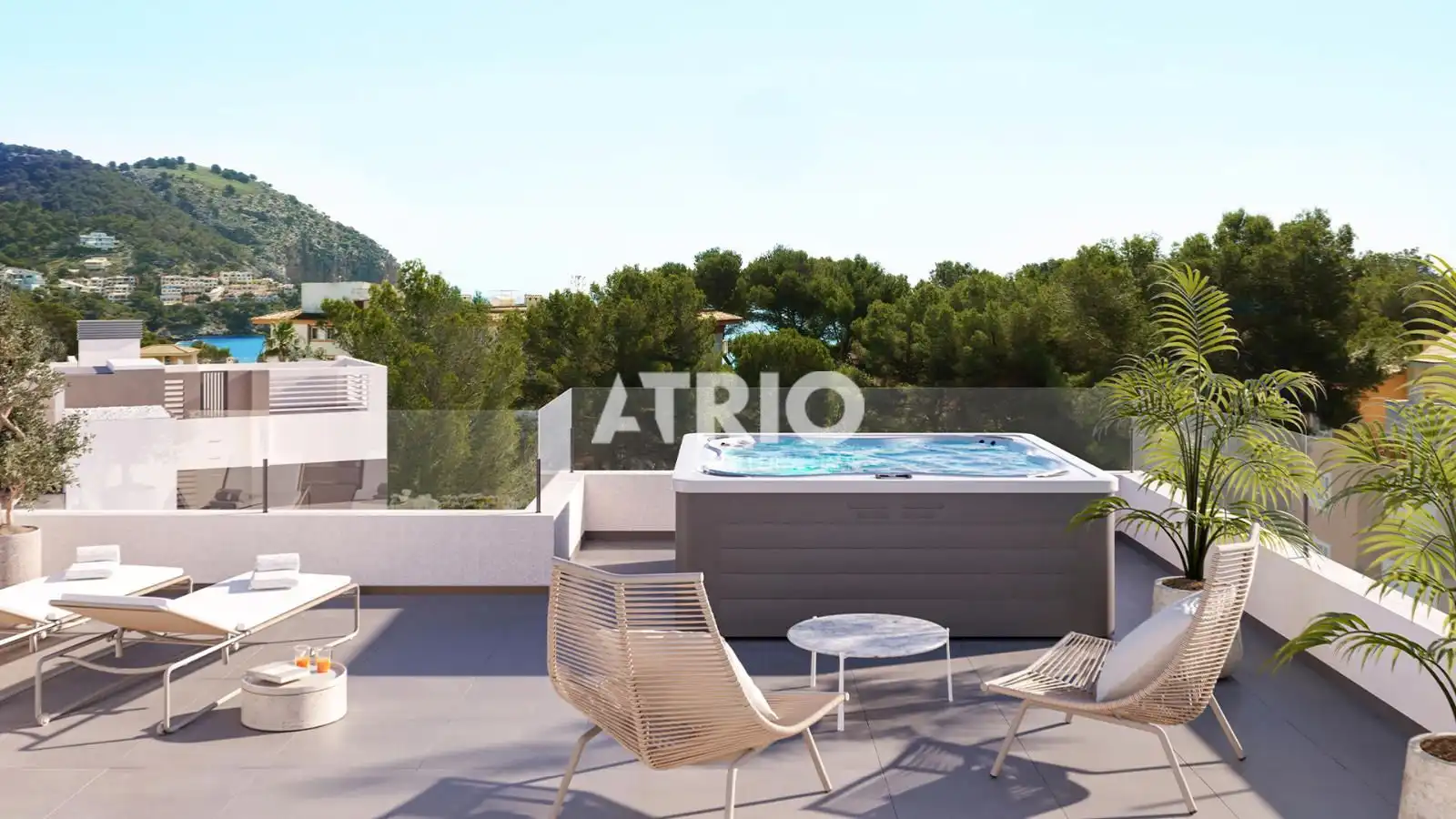 Terrasse von Wohnung zum Verkauf in Capdepera mit Klimaanlage, Privatgarten und Terrasse