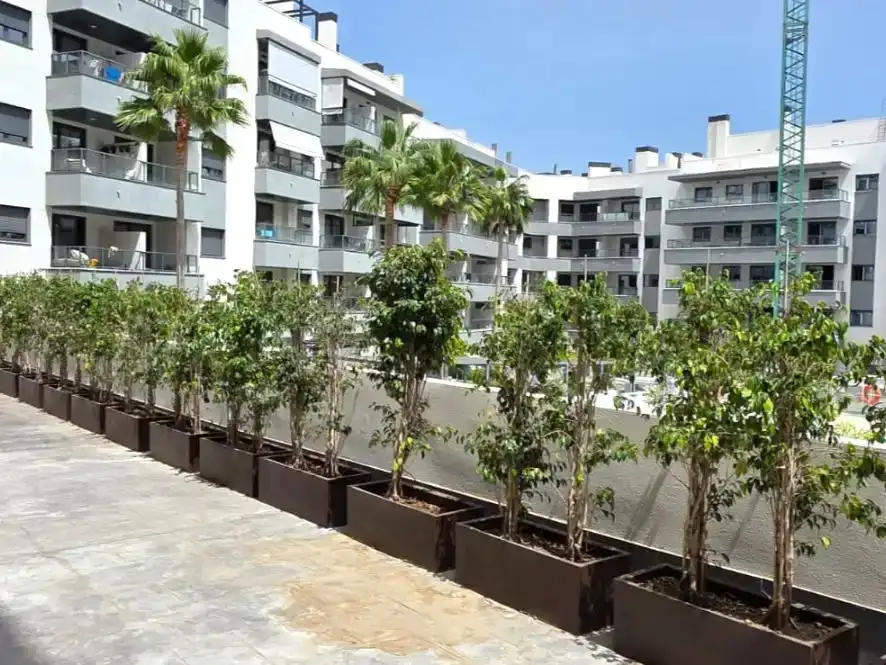 Terrace of Flat for rent in Mijas  with Air Conditioner, Private garden and Storage room