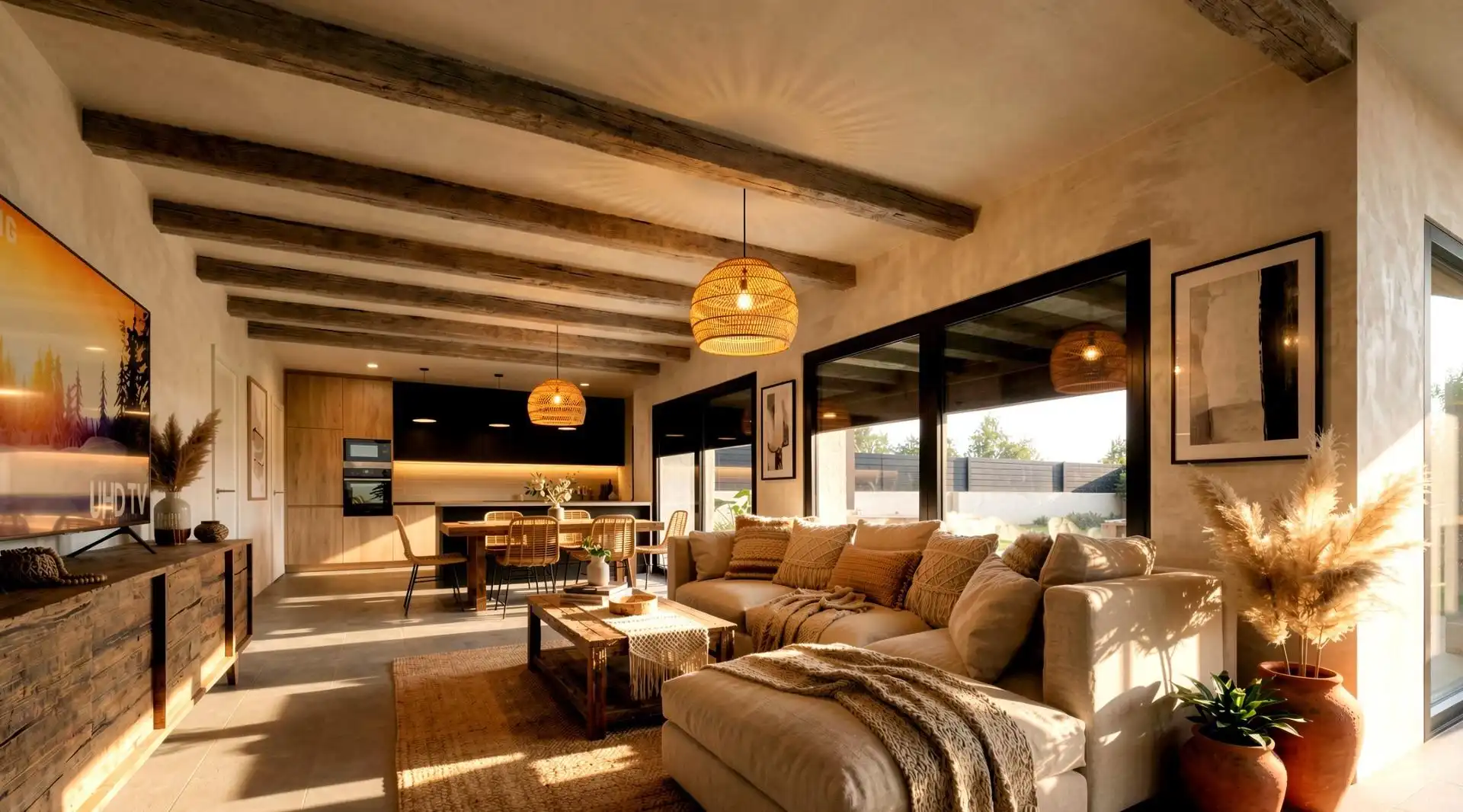 Wohnzimmer von Haus oder Chalet zum Verkauf in Aspe mit Klimaanlage, Privatgarten und Terrasse