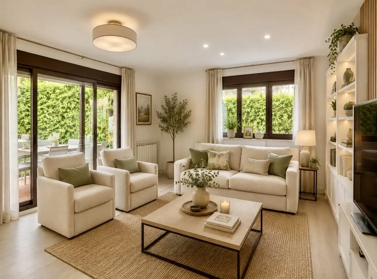 Sala d'estar de Apartament en venda en Boadilla del Monte amb Aire condicionat, Calefacció i Jardí privat