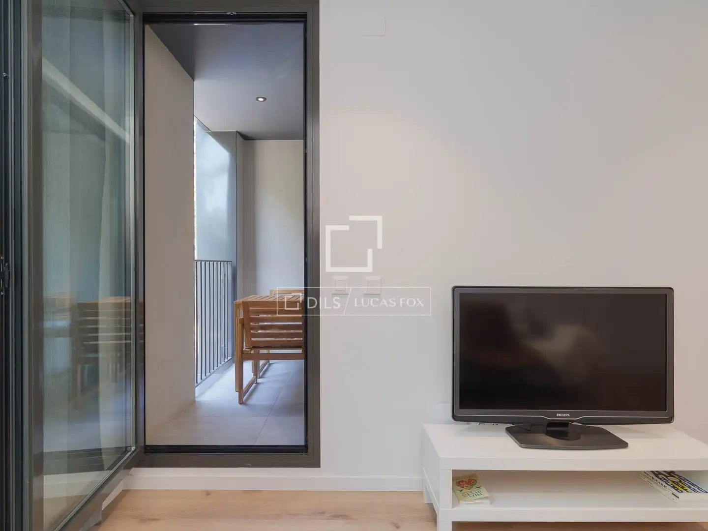 Balcony of Flat for rent in Barcelona  with Air Conditioner, Parquet flooring and Furnished