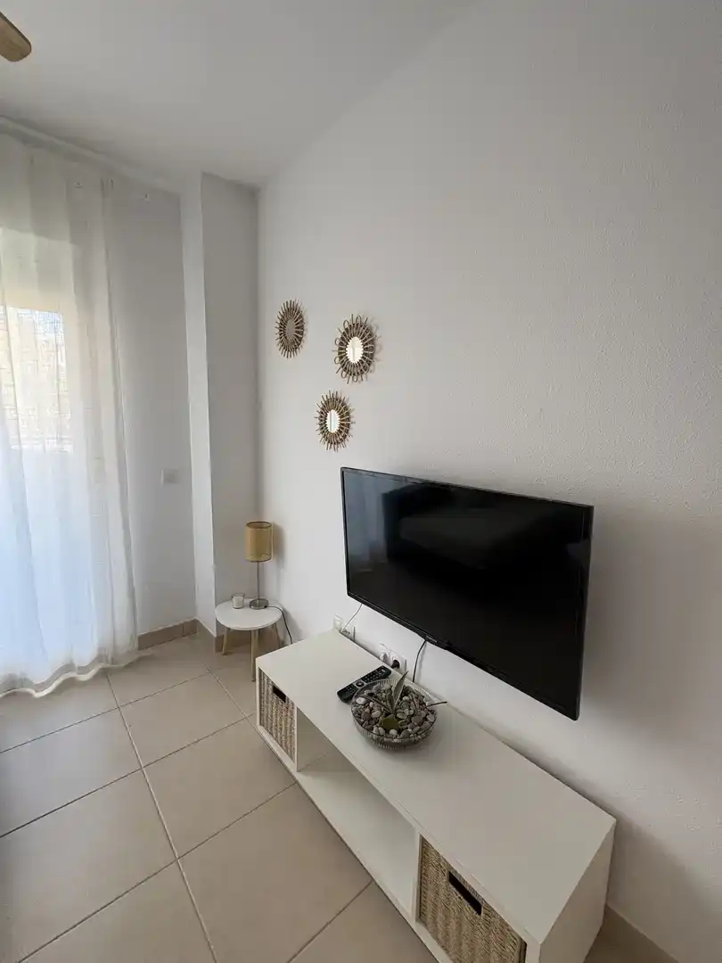 Wohnzimmer von Wohnung zur Miete in Carboneras mit Klimaanlage, Schwimmbad und Möbliert