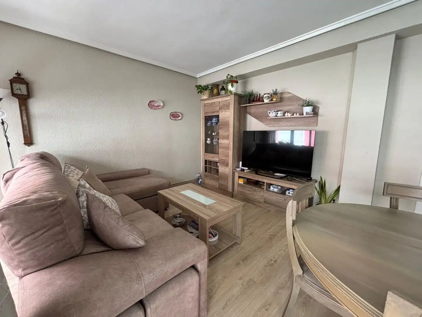 Living room of Flat for sale in Elche / Elx  with Air Conditioner, Parquet flooring and Terrace
