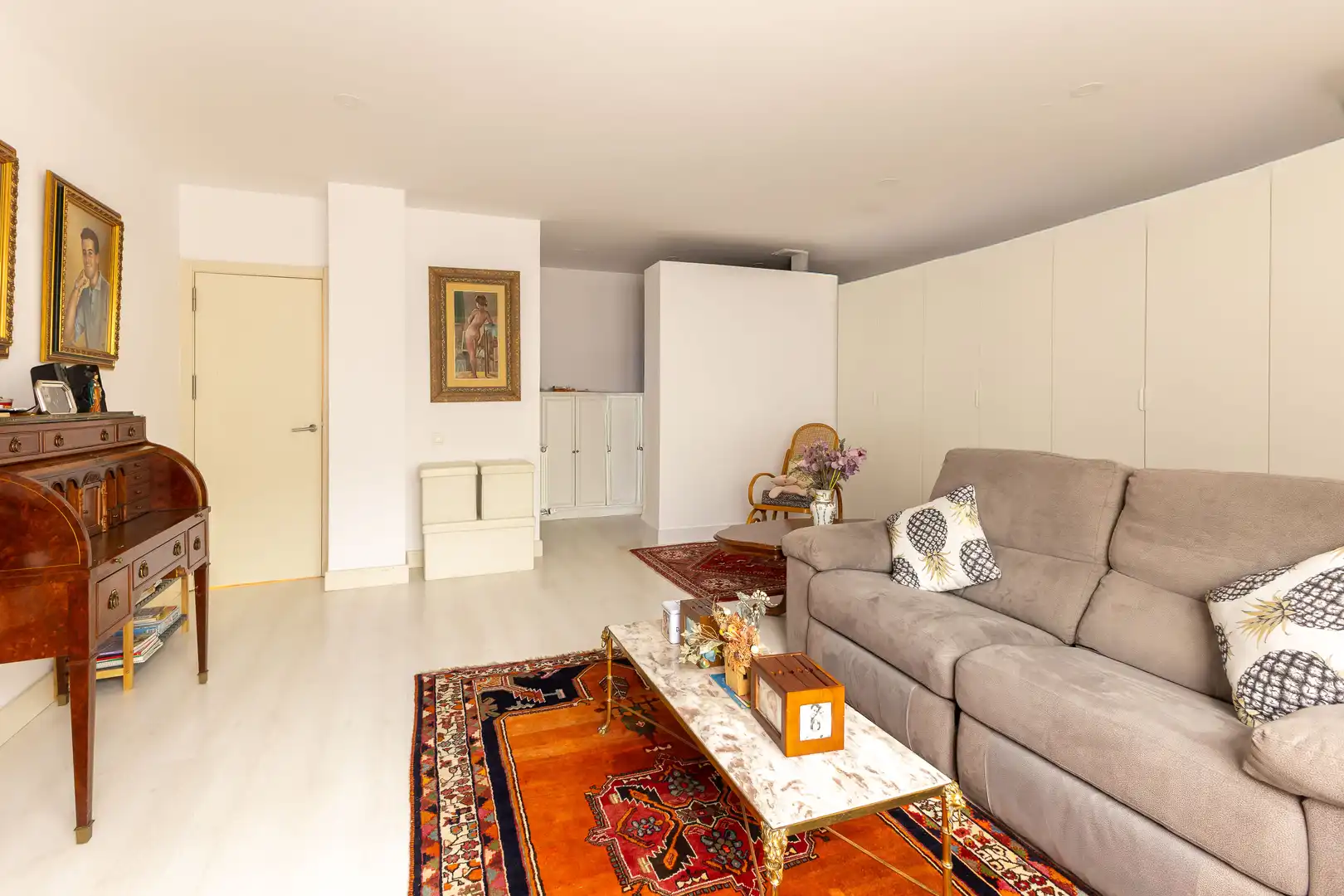 Wohnzimmer von Wohnungen zum Verkauf in Boadilla del Monte mit Klimaanlage, Heizung und Privatgarten