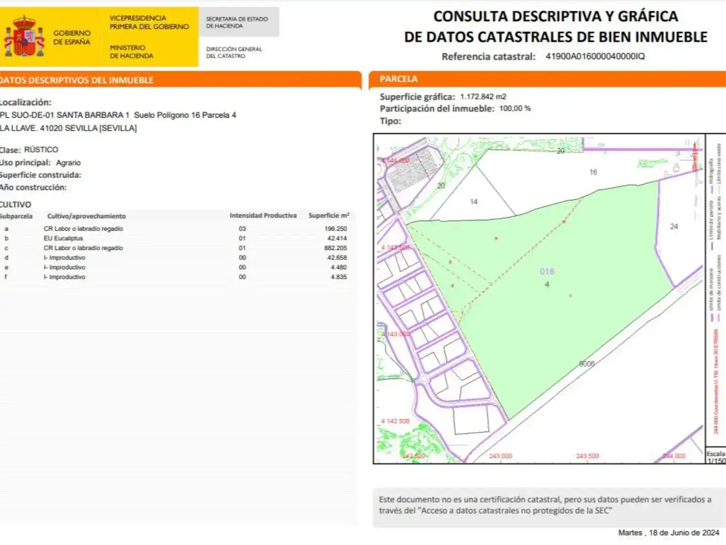 Terreno en venta en Sevilla