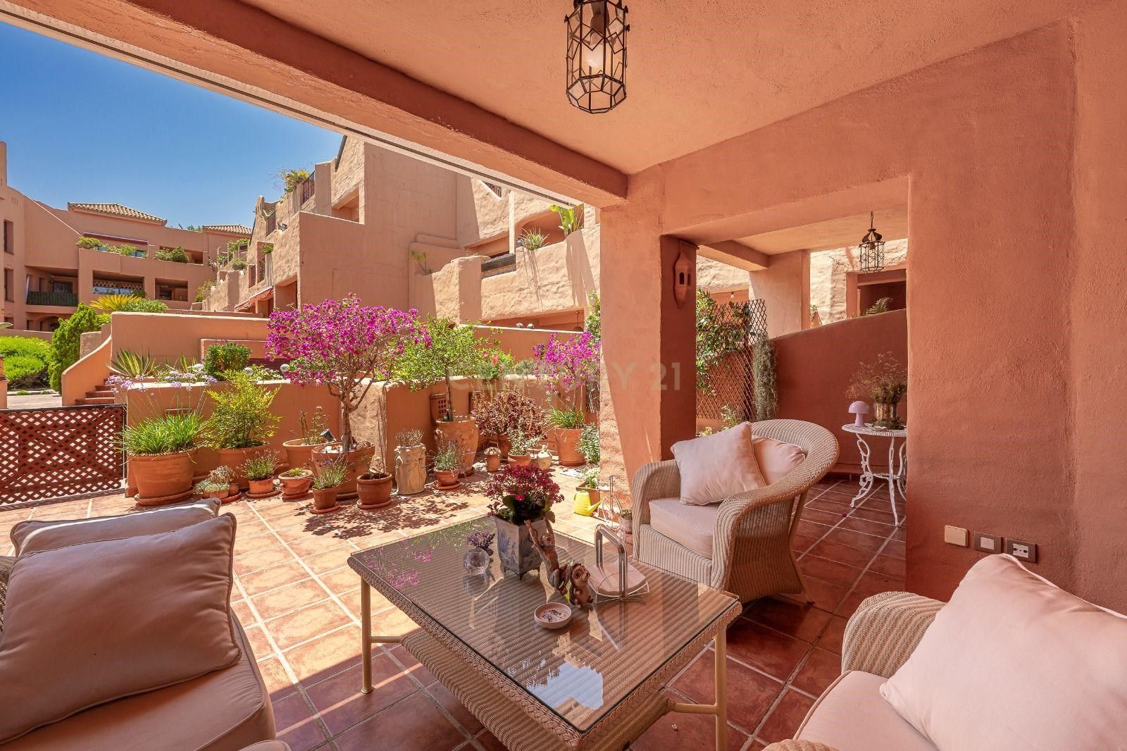 Terrace of Flat for sale in Estepona  with Air Conditioner, Terrace and Furnished