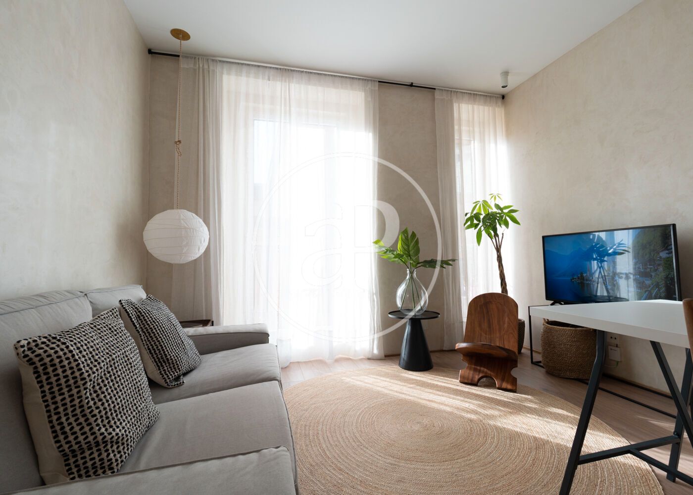 Sala d'estar de Pis de lloguer en  Madrid Capital amb Aire condicionat, Calefacció i Moblat