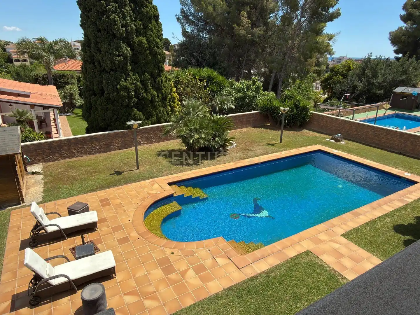Swimming pool of Houses for sale in Cunit  with Air Conditioner
