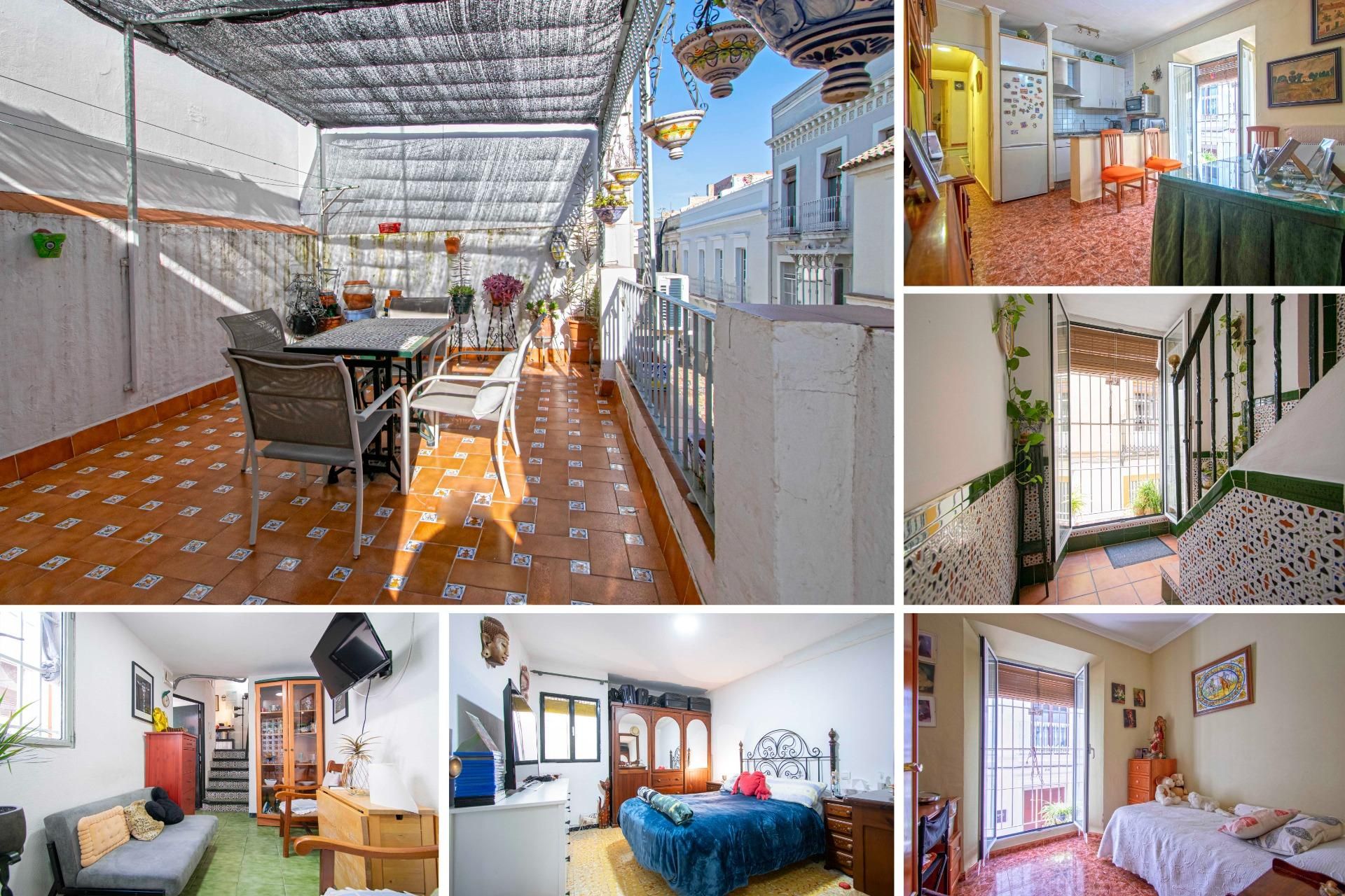 Exterior view of Single-family semi-detached for sale in  Sevilla Capital  with Air Conditioner, Heating and Terrace