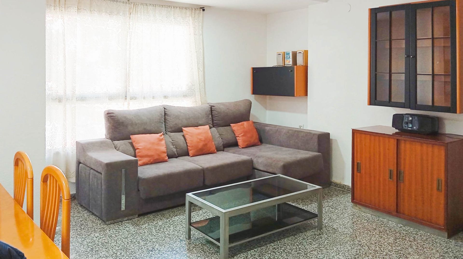 Sala d'estar de Pis de lloguer en  Valencia Capital amb Terrassa, Moblat i Forn