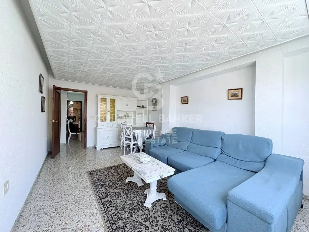 Sala de estar de Piso en venta en Castellón de la Plana / Castelló de la Plana con Aire acondicionado y Terraza