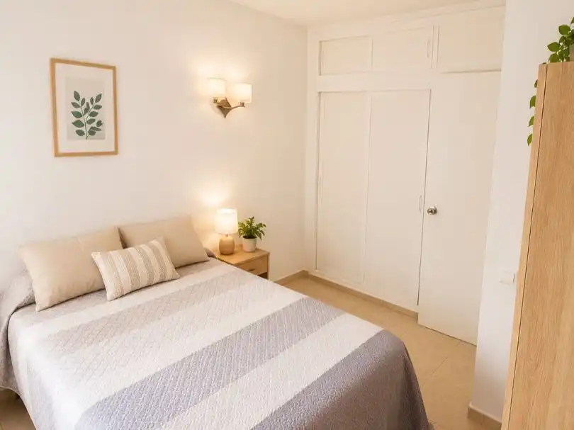 Schlafzimmer von Büro zur Miete in Benalmádena mit Klimaanlage, Möbliert und Balkon