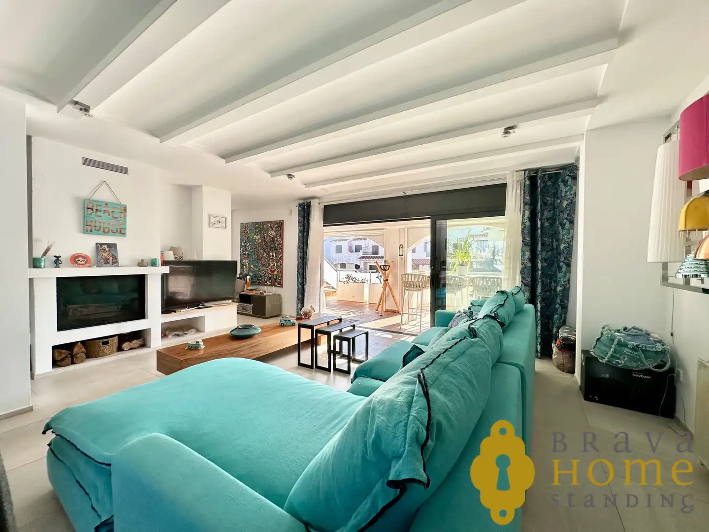 Sala de estar de Casa o chalet en venta en Empuriabrava con Aire acondicionado, Terraza y Piscina