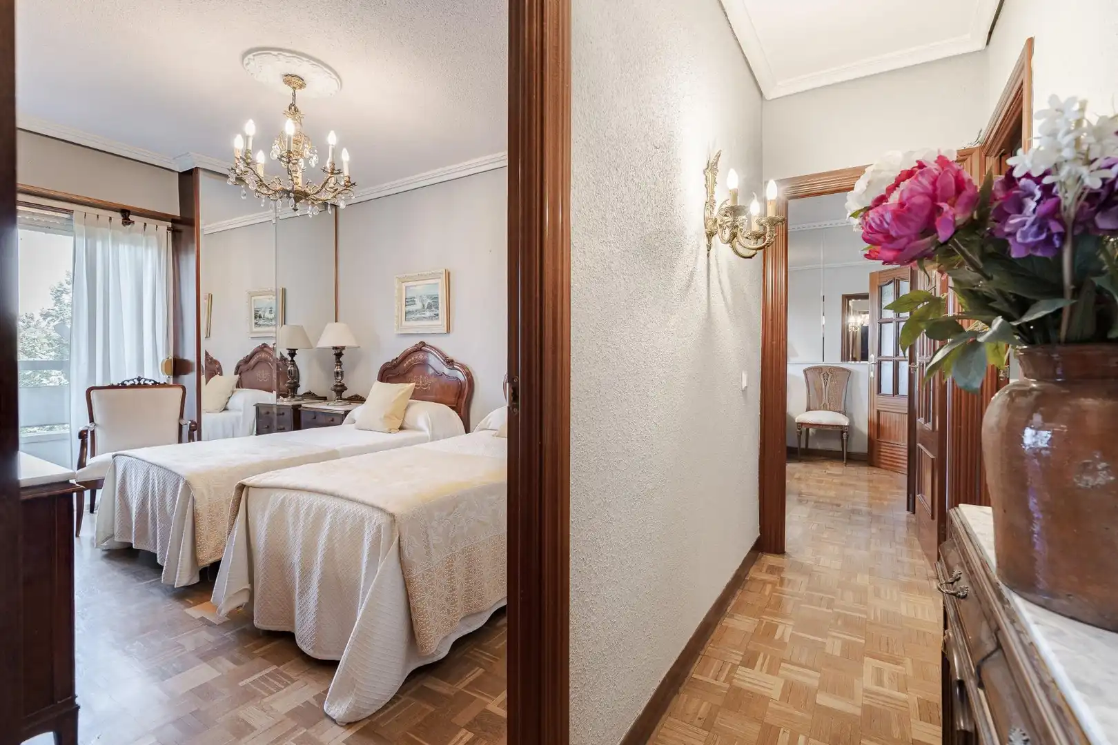 Bedroom of Flat for sale in Alcalá de Henares  with Heating, Terrace and Furnished