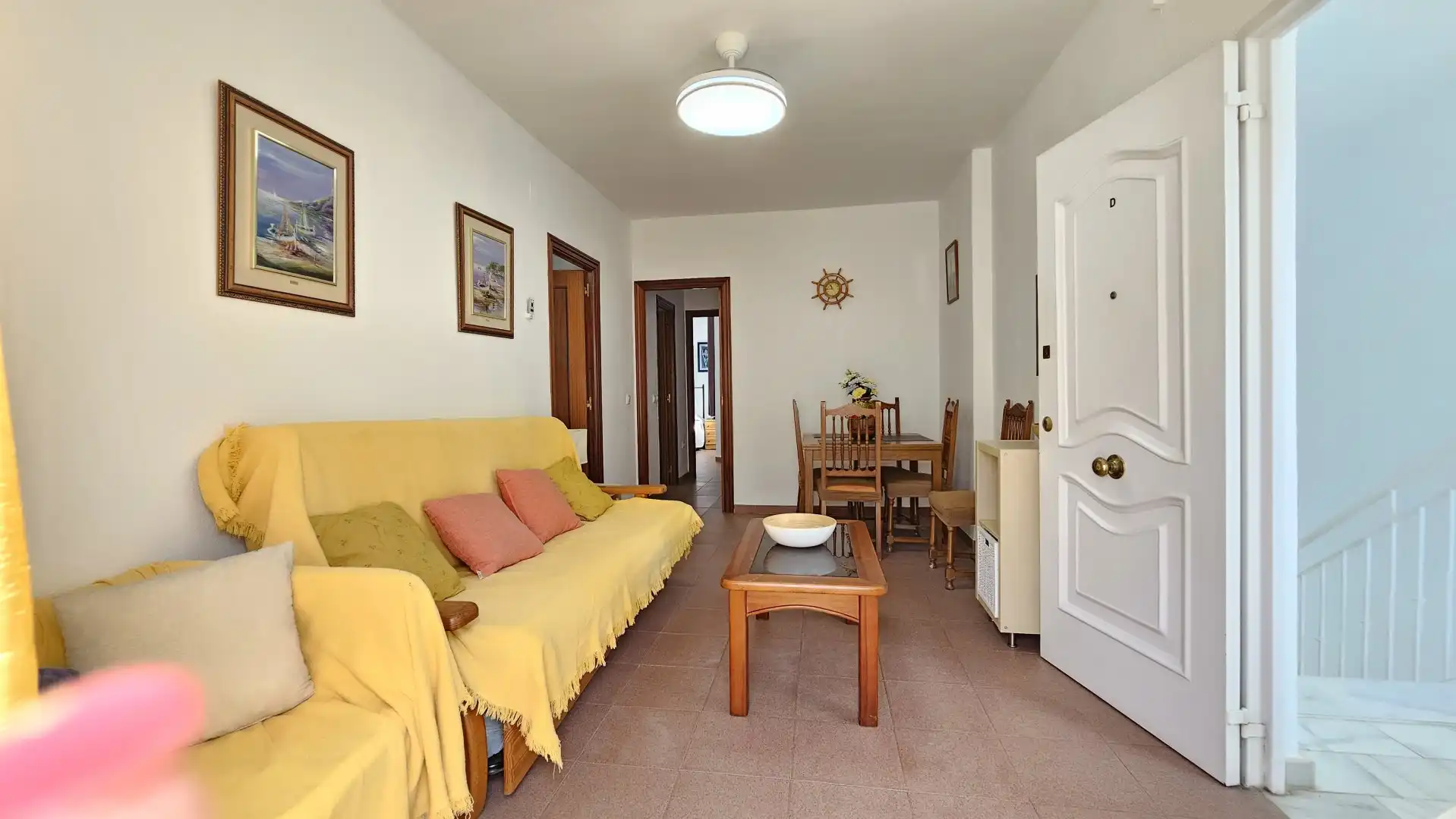 Wohnzimmer von Wohnung zum Verkauf in Chipiona mit Klimaanlage und Möbliert