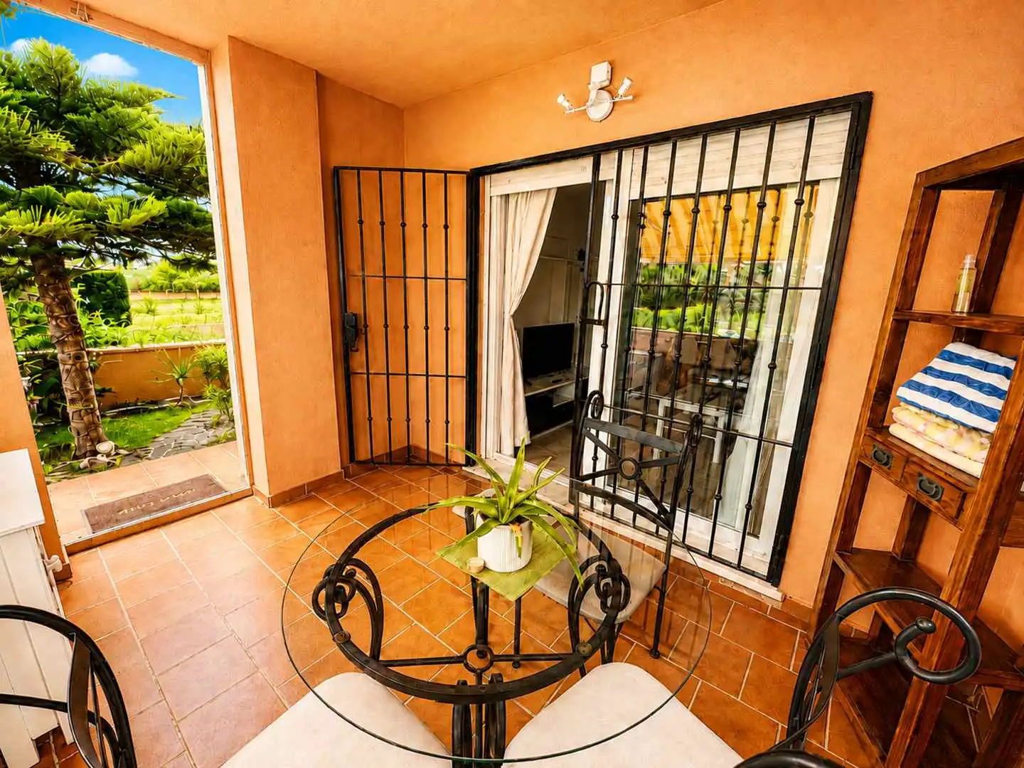 Terraza de Planta baja en venta en Manilva con Jardín privado, Terraza y Trastero