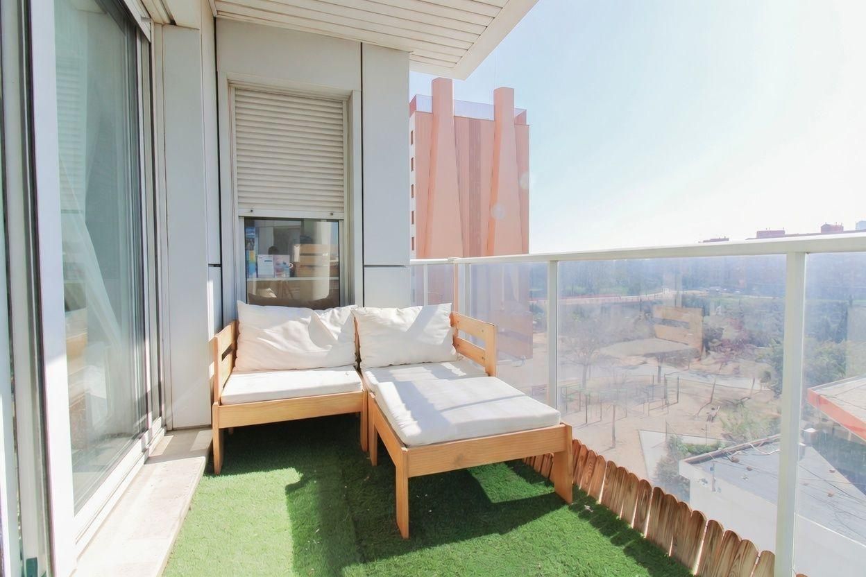 Terrasse von Wohnung zum Verkauf in Burjassot mit Klimaanlage, Privatgarten und Balkon