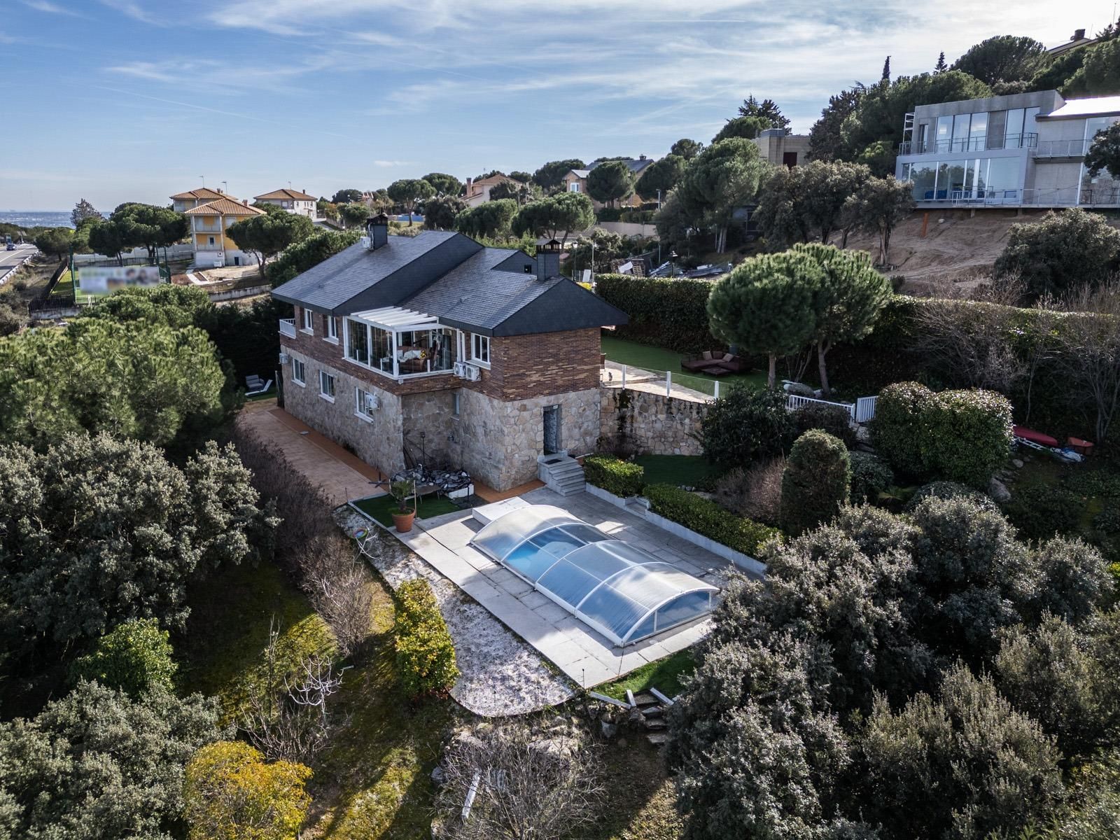 Vista exterior de Casa o chalet en venta en Galapagar con Aire acondicionado, Calefacción y Jardín privado