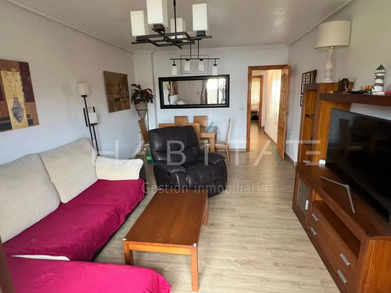 Sala d'estar de Àtic en venda en Pilar de la Horadada amb Aire condicionat, Terrassa i Traster