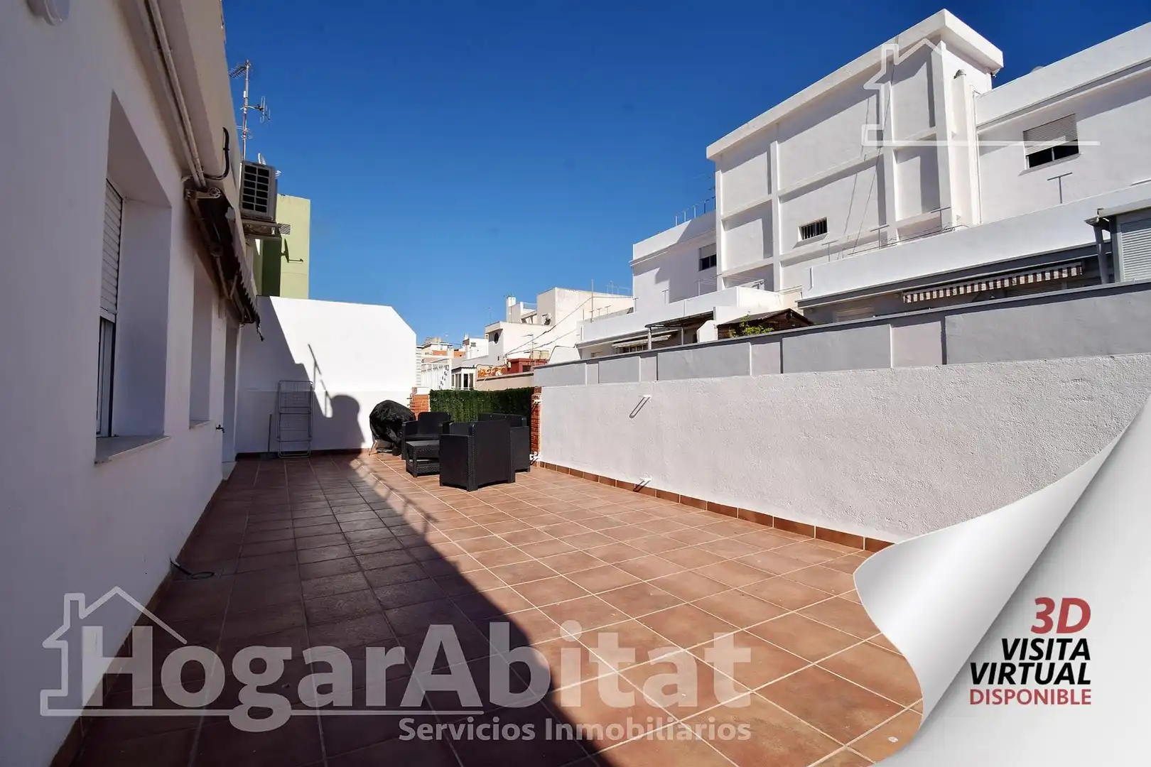 Exterior view of Attic for sale in Burriana / Borriana  with Air Conditioner, Heating and Terrace