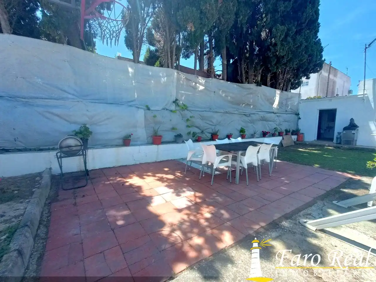 Jardín de Finca rústica de alquiler en Sanlúcar de Barrameda con Aire acondicionado, Jardín privado y Piscina