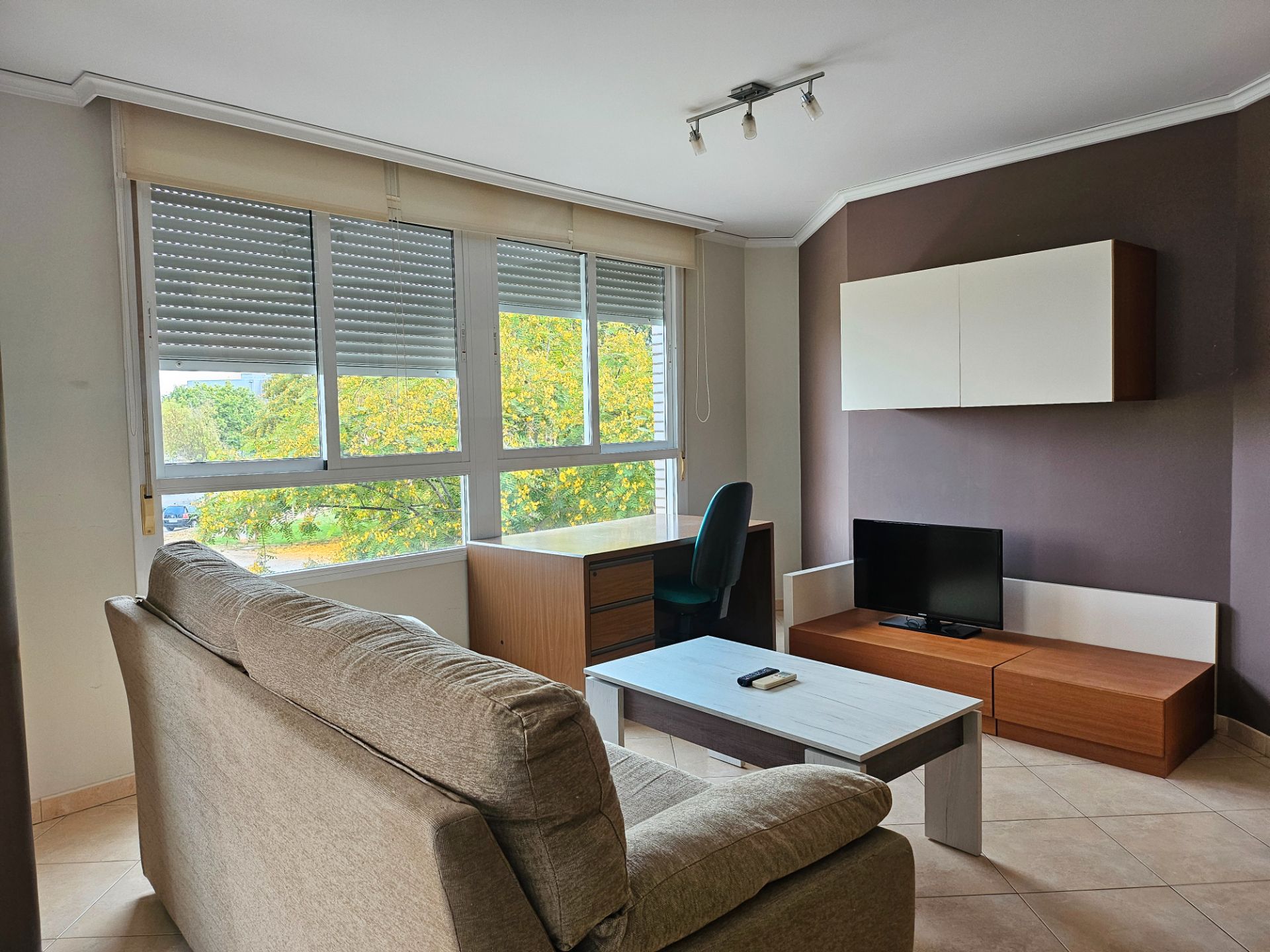 Sala d'estar de Loft de lloguer en Castellón de la Plana / Castelló de la Plana amb Aire condicionat, Terrassa i Moblat