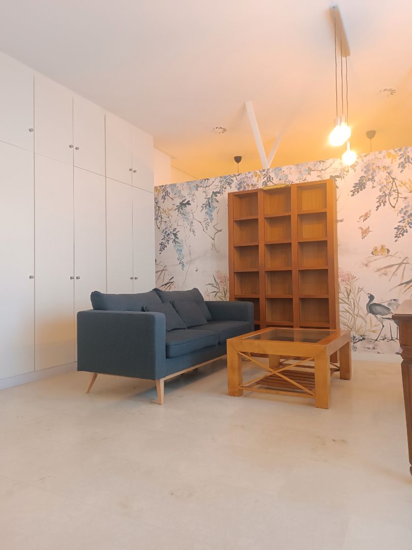 Sala d'estar de Apartament de lloguer en  Madrid Capital amb Aire condicionat, Calefacció i Terrassa