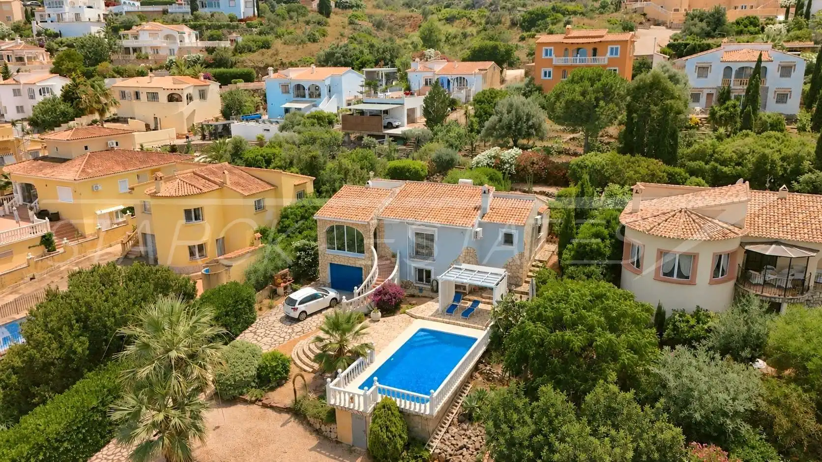 Exterior view of Houses for sale in El Ràfol d'Almúnia  with Air Conditioner, Private garden and Swimming Pool