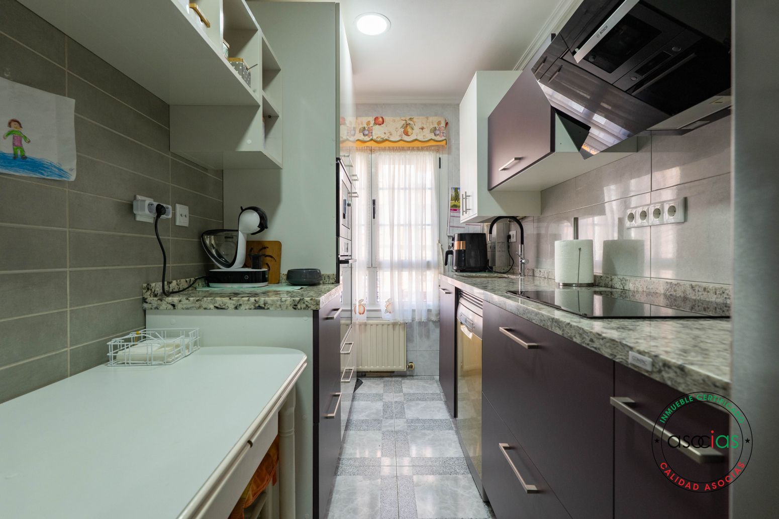 Kitchen of Flat for sale in Gijón   with Heating, Parquet flooring and Storage room