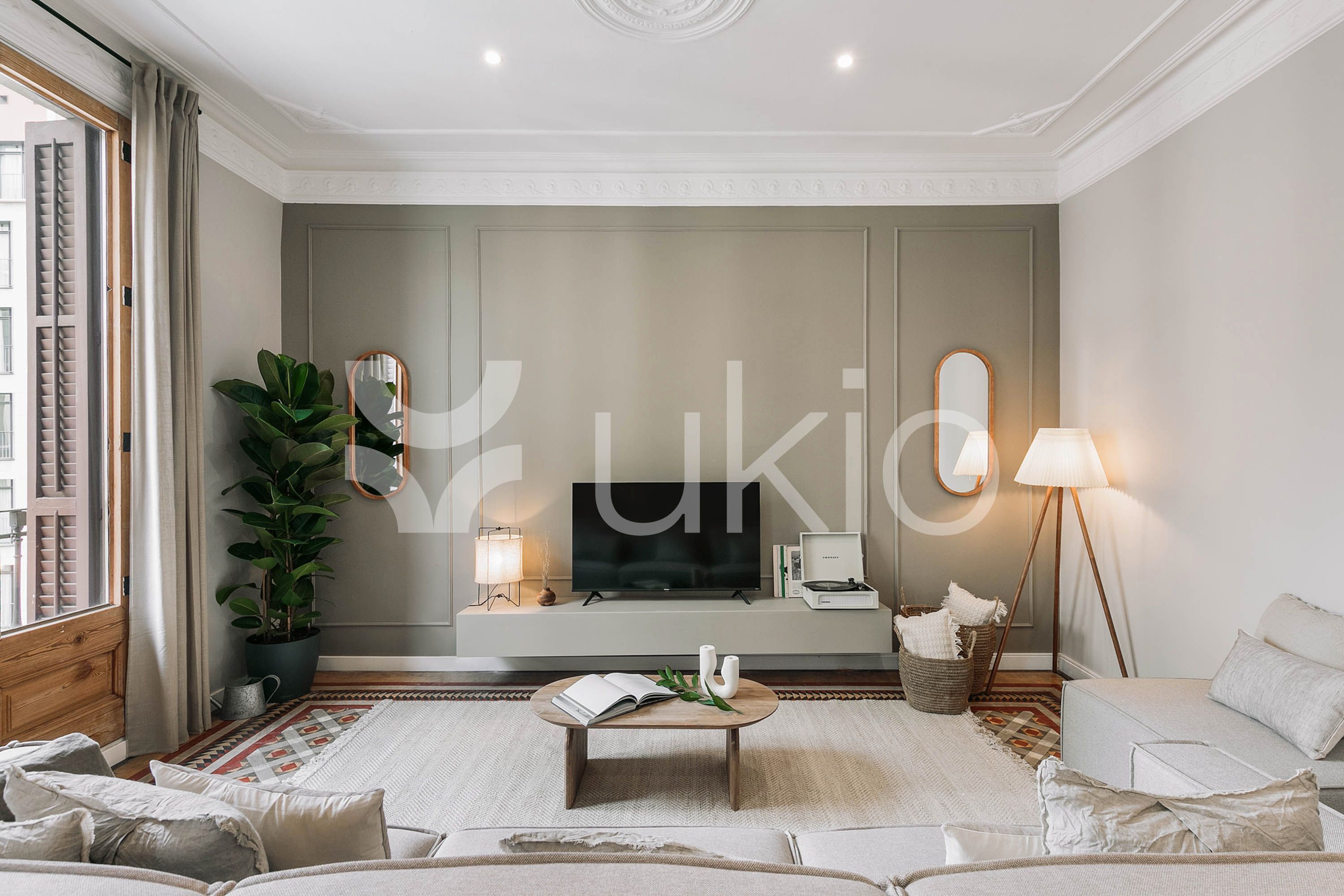 Living room of Apartment to rent in  Barcelona Capital  with Air Conditioner, Heating and Furnished