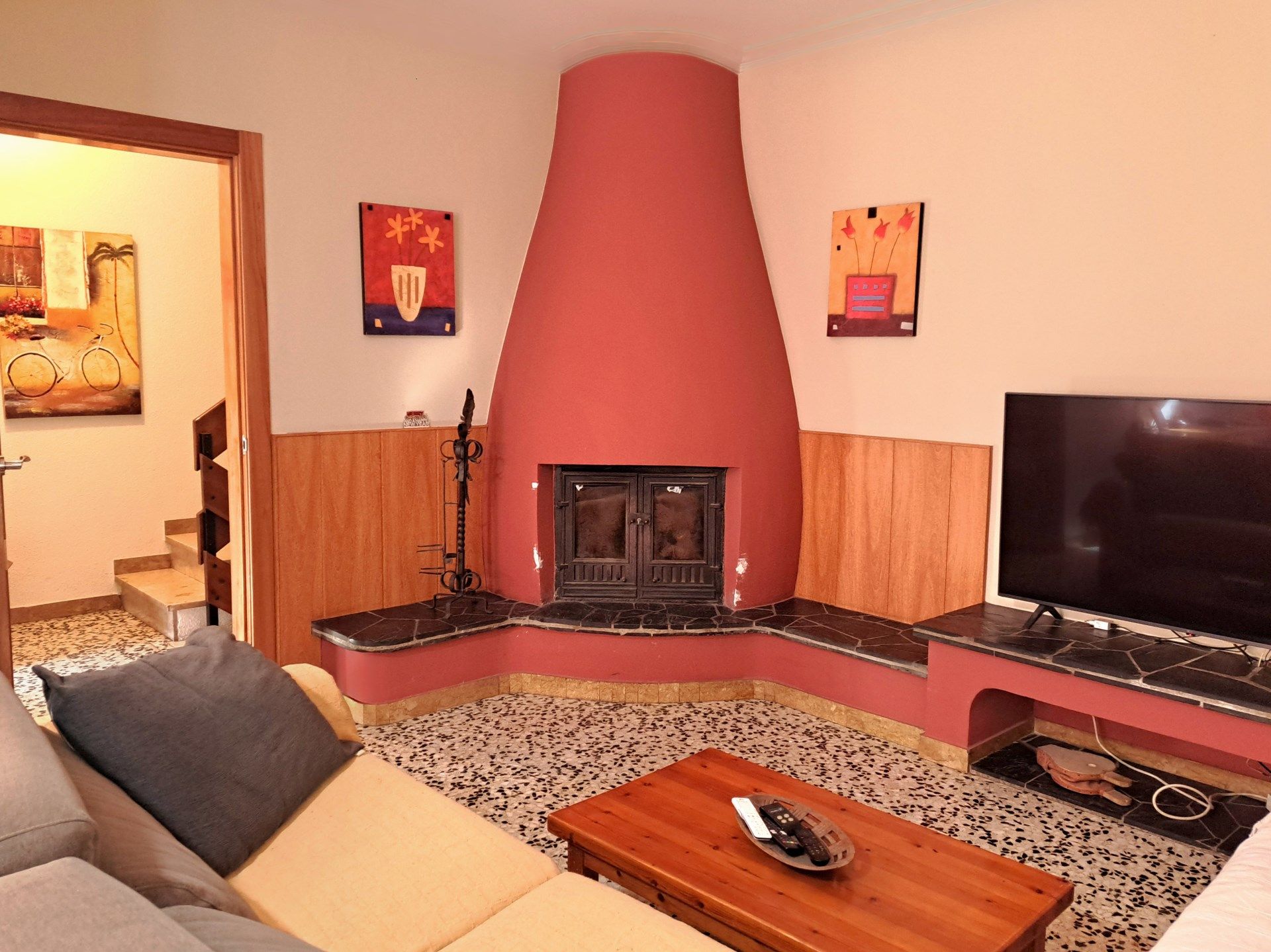 Living room of Single-family semi-detached for sale in Sant Martí de Centelles  with Heating, Terrace and Balcony