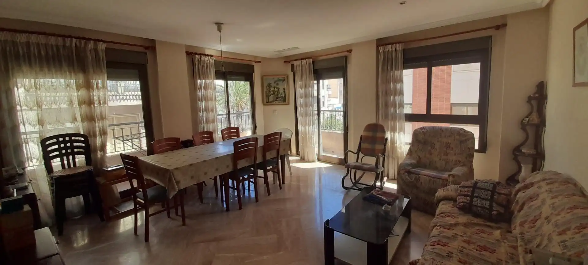 Esszimmer von Wohnung zur Miete in Elche / Elx mit Klimaanlage, Möbliert und Balkon