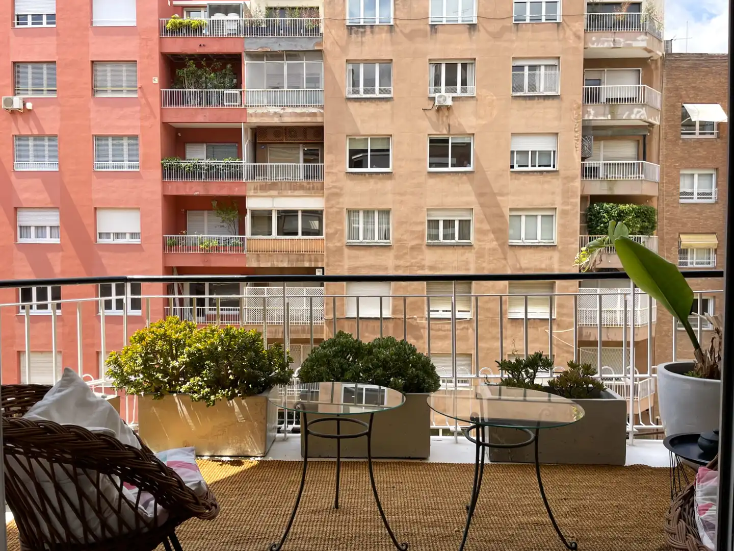 Terraza de Piso de alquiler en Barcelona con Aire acondicionado, Calefacción y Parquet