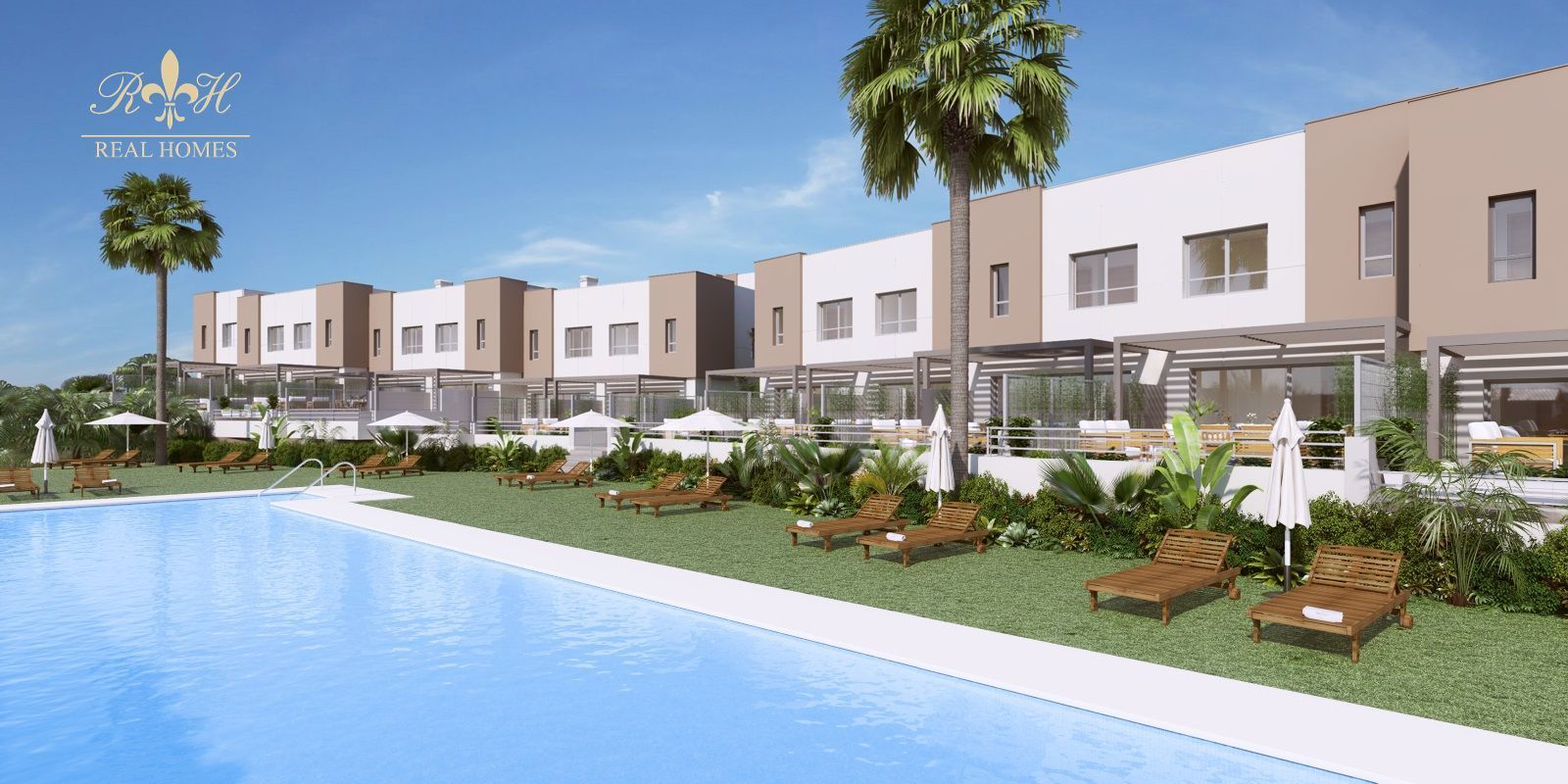 Piscina de Casa adosada en venda en Estepona amb Aire condicionat, Terrassa i Piscina