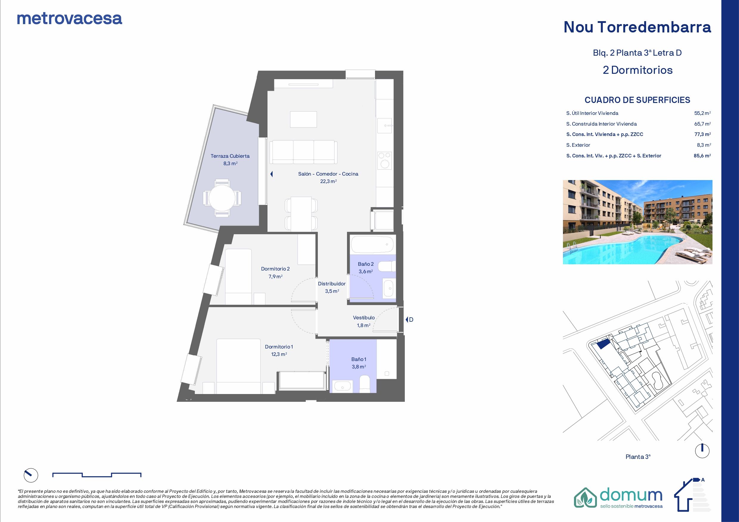 Wohnung zum Verkauf in Torredembarra mit Klimaanlage, Heizung und Privatgarten