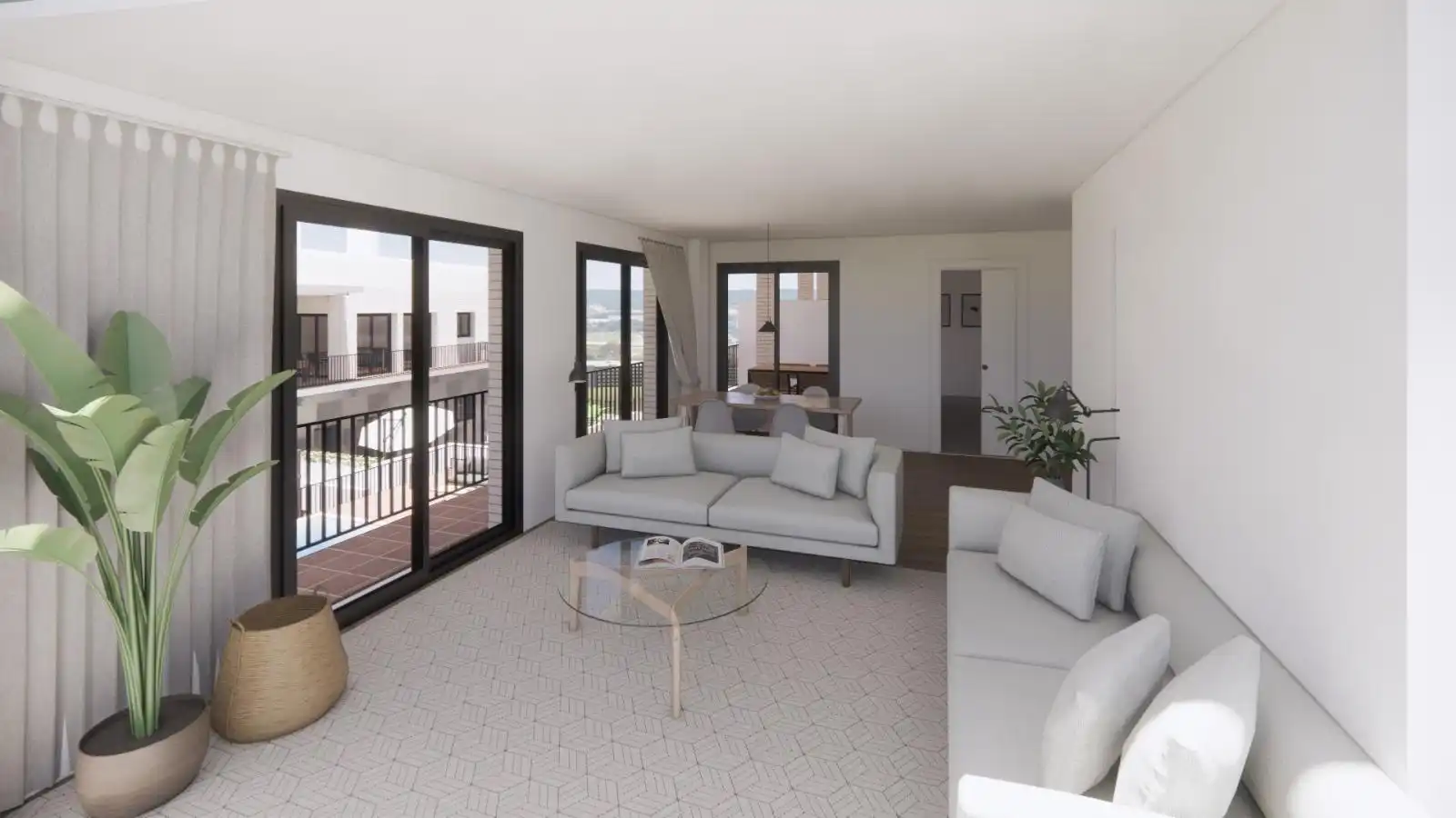 Living room of Flat for sale in Mollet del Vallès  with Air Conditioner, Private garden and Parquet flooring
