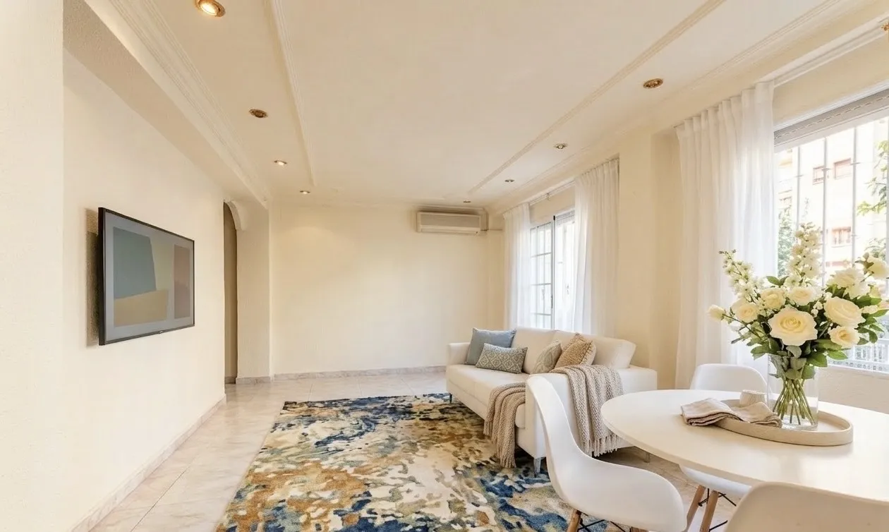 Living room of Flat for sale in  Valencia Capital  with Air Conditioner and Heating